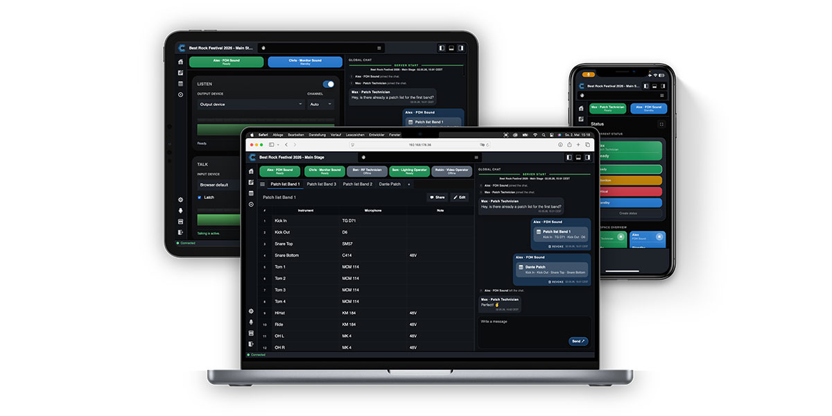 CrewLAN PRO crew communication interface
